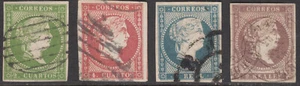 ESPAÑA ISABEL II - Nº 47/50 AÑO 1855 - COMPLETA - PAPEL SIN FILIGRANA - Bild 1 von 1