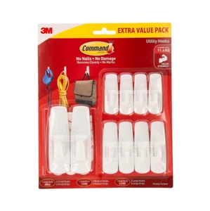 3M Command Hooks 10 Pack Picture Hanging, Extra Value Strong Damage Free - Picture 1 of 5