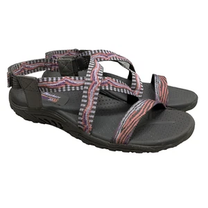 Skechers Sandals Outdoor Lifestyle Womens Sz 10 Strappy Slingback Gray Hiking - Picture 1 of 14