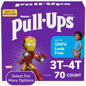 Boys' Potty Training Pants, 3T-4T (32-40 Lbs), 70 Count (Select for More) - Picture 1 of 11