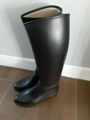 Derby Black Synthetic Riding Boots Ladies Size 7 - Image 1 of 3