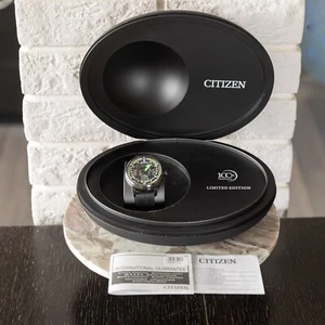 Citizen Satellite Wave Green 100th anniversary cc7005-16e titanium watch F990 - Picture 1 of 18