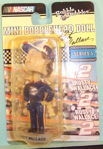 Rusty Wallace Vintage NASCAR #2 Rusty Wallace Bobble Dobbles 4" Mini Bobblehead Cover