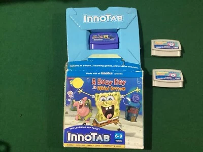 VTech InnoTab Spongebob "A Busy Day in Bikini Bottom" Learning Software Lot of 3 - Image 1 of 4