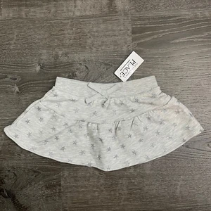 NWT The Children's PLACE Girls Mini Skirt Gray Sparkle Stars Size 12-18 Months - Picture 1 of 4