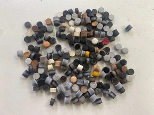 Leather Discs Washers Buffer 25g of Assorted Circular Offcut Art Craft Feet Bung - Picture 1 of 24