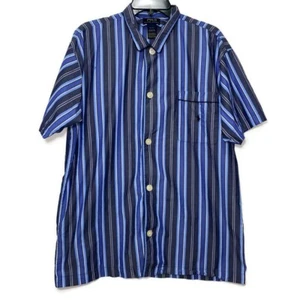 Polo Ralph Lauren Sleepwear Stripe Woven Pajama Shirt Medium Blue Striped - Picture 1 of 5
