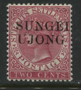 Sungei Ujong overprinted on Straits Settlements 2 cents rose mint o.g. - Foto 1 di 1