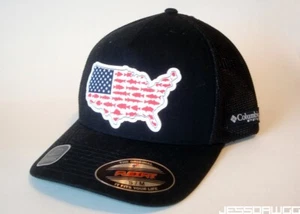 Columbia Mütze Unisex Gr. S/M PFG Statetriot Mesh Ball Cap amerikanische Flagge USA Fisch - Bild 1 von 12