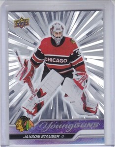 JAXSON STAUBER 2023-24 UPPER DECK YOUNG GUNS OUTBURST SILVER RC #207 CHICAGO