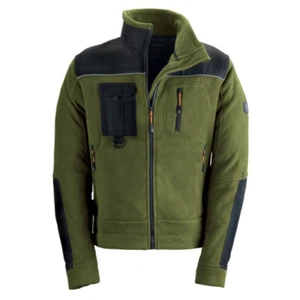 FELPA MAGLIA UOMO IN PILE SMART DA LAVORO CON ZIP VERDE TG.M-XXXL KAPRIOL - Foto 1 di 4