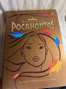 Disney Masterpiece Pocahontas Deluxe Video Set VHS With Per Sale Lithograph - Picture 1 of 5