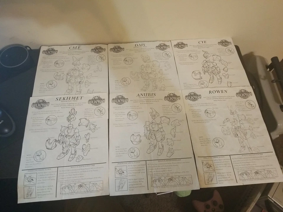 Ronin Warriors 1995 Playmates * Lote de direcciones * Anubis Sekhmet Cale Dais Rowen Foto 1 de 4