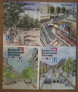 4xKVB Stadtbahn Baulos EF1 bis EF4 -Köln Ehrenfeld-Übersicht +2 Pläne +Köln Info - Bild 1 von 2