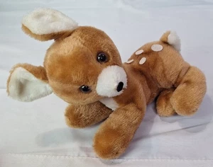 Peluche Dakin 7" Cervo Bosco Vintage 1977 Peluche Giocattolo - Foto 1 di 7