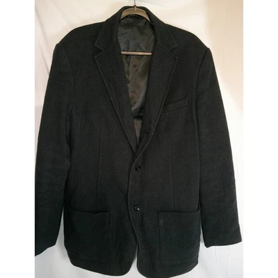 Blazer de colección Eddie Bauer para hombre alto L negro espiga mezcla de algodón 3 botones Foto 1 de 3
