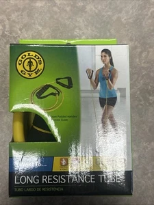 Golds Gym Long Resistance Tube Medium Resistance Exercise Band Equipment Rope - Picture 1 of 2