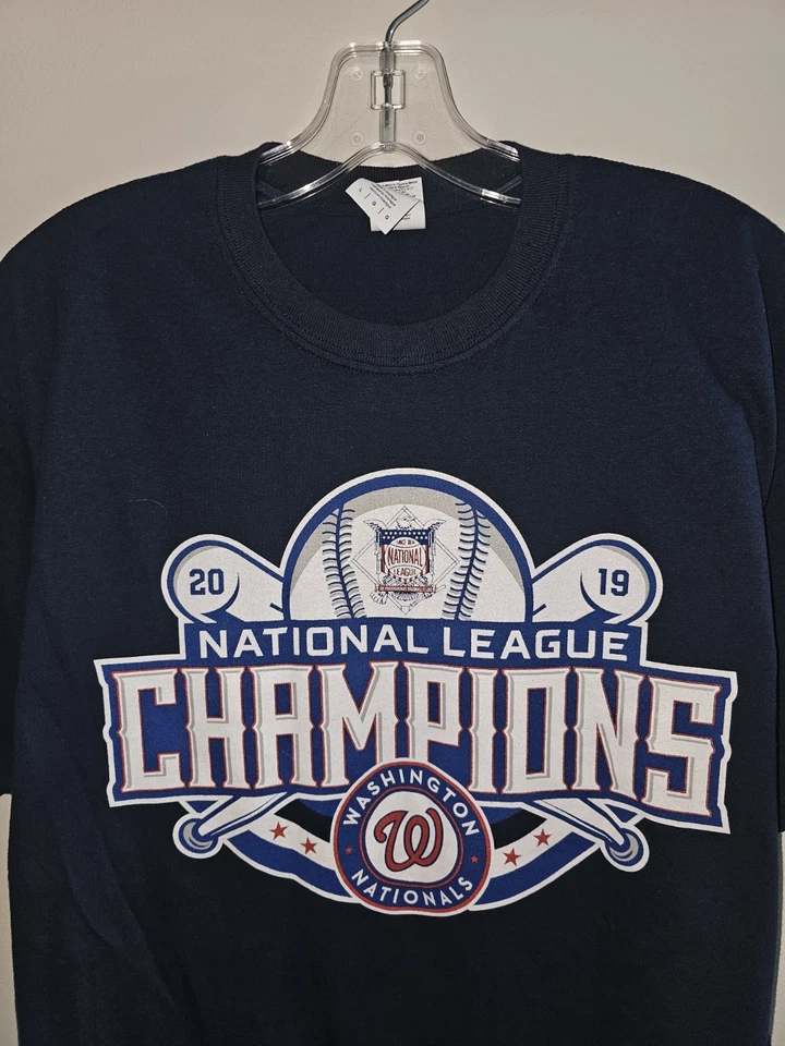 Camiseta grande de los Washington Nationals 2019 Champs para hombre azul con logotipo gráfico MLB Foto 1 de 4