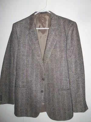 (BA254) BLAZER ITALIANO LISTRA CINZA TWEED LÃ MACIA PERFEITO DESLUMBRANTE Príncipe - 40R - Imagem 1 de 4