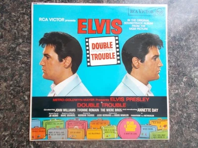 M-  UK  MONO  RCA VICTOR  LP  - ELVIS PRESLEY / JORDANAIRES  -  "DOUBLE TROUBLE" - Image 1 of 4