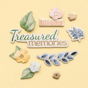 3 Pack Willow & Sage Chipboard Stickers 12"X12"-W/Gold Foil 73000015 - Picture 1 of 3