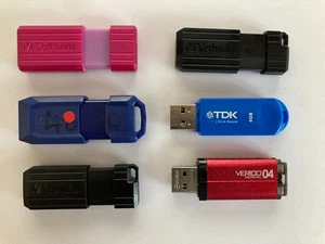 Job Lot 4GB x 6 Verbatim TDK Verco USB 2.0 Flash Drive Memory Sticks - Photo 1/1