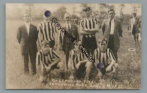 Tarjeta postal con foto real del equipo de baloncesto RPPC Greensburg Kennywood Park PITTSBURGH PA - Imagen 1 de 2