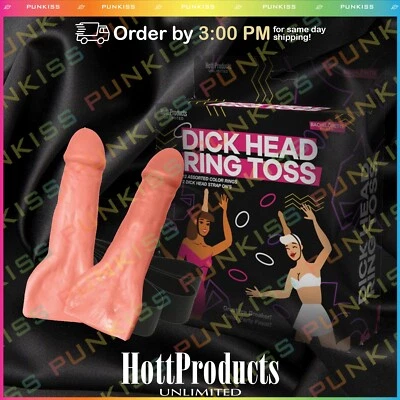 Anillo de pene con cabeza de polla lanzar despedida de soltera juego favorito💋Amigos diversión niñas noche Foto 1 de 4