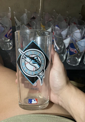 Vintage 1994 Florida Marlins Texaco Souvenir Drinking Glass MLB Cover