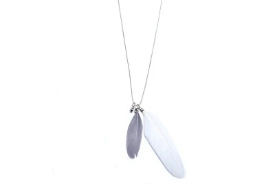 Feder Kette - Feder & Perle - NEU - Halskette - NEU - Kette - Schmuck - NEU!! - Bild 1 von 4