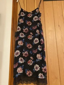 Pretty black / pink / blue Zara Trafaluc Slip Dress - Small / 12 - Picture 1 of 6