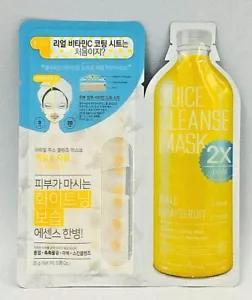 1x Ariul Juice Cleanse Mask Kale And Grapefruit 2X PLUS Brightening Moisturizing - Picture 1 of 4