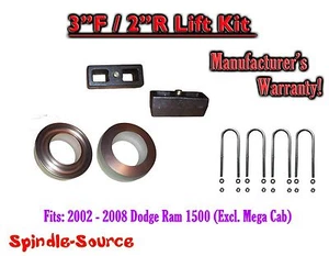 3F / 2R inch Coil Spacer Block Lift Level Kit 3" FOR 02 - 08 Dodge Ram 1500 2WD - Picture 1 of 1