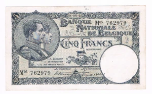 5 Frank/Franc type "1919" Nationale Reeks 11.08.1925 Morin 10b XXF - Foto 1 di 2