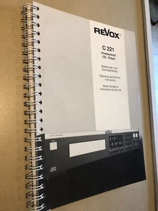 OPERATING & SERVICE INSTRUCTIONS FOR STUDER REVOX C221 EN / FR / GE - Photo 1/5