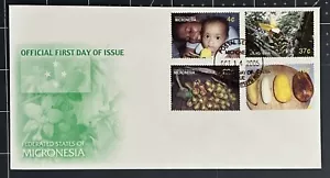 MICRONESIA 2005 FDC With FULL STAMP SET) BANANA PRODUCTION, Bananas SC 661-4 - Picture 1 of 1