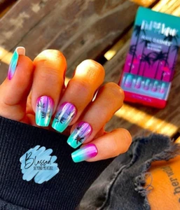 Red Aspen Press On Nails~ Nail Dashes~FLORI'S FABULOUS FLOCK~ SOLD OUT - Picture 1 of 3
