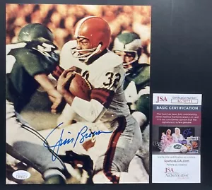 Jim Brown Signed JSA 8x10 Cleveland Browns NFL HOF Autograph VERY RARE G.O.A.T. - Picture 1 of 3