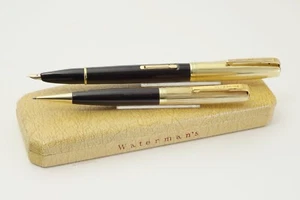 Waterman Taperite Statleigh Set Hebelfüllhalter Drehbleistift in Box Vintage - Picture 1 of 8