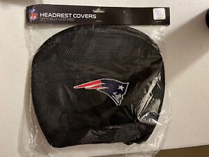 Fanmats NFL New England Patriots 2-Piece Embroidered Headrest Covers