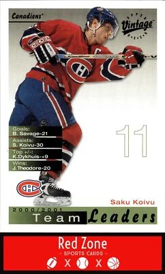 2001-02 Upper Deck Vintage - #138 Saku Koivu NM Set Break. - Image 1 of 2