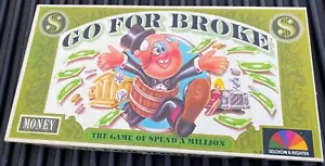 1977 Go For Broke Board Game Complete Original Box Pawns Dice Cup Made In USA - Picture 1 of 12