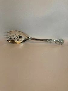 SILVER PLATED SERVING FORK FANCY - Picture 1 of 5