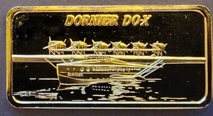 1976 World Of Flight Dornier DO Plane Hamilton Mint EGP-999 Silver 1 Oz Art Coin - Picture 1 of 3