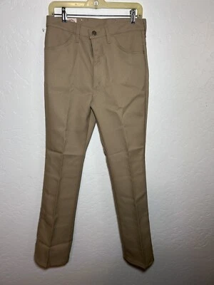 Vintage Cowden Stretch Polyester Western Pants Men’s 31x32 M Tan Cut USA NWT - Image 1 of 4