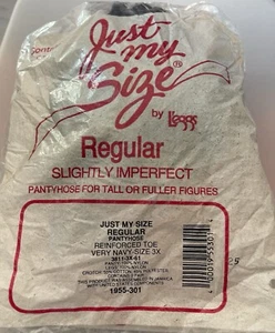 JUST MY SIZE PANTYHOSE REGULAR SLIGHTLY IMPERFECT PKG OF 3 VERY NAVY 3X - Picture 1 of 1