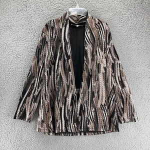 Kasper Open Front Knit Cardigan Top Tunic Blouse Size M Stretch Modern Career - Picture 1 of 10