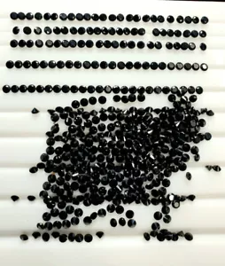 Natural Black Spinal 1mm Round Faceted Calibrated Size Loose Gemstone 200 Pcs - Picture 1 of 6