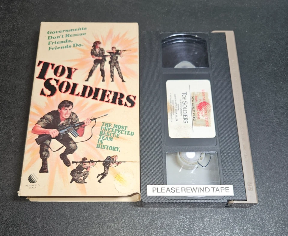 Toy Soldiers (VHS, 1985) Jason Miller Action Sleaze New World Video Rare OOP - Image 1 of 4