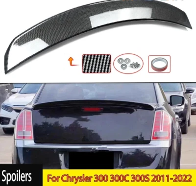 Alerón trasero de fibra de carbono para Chrysler 300 300S 2011 2012 2013-2023 trasero Foto 1 de 4